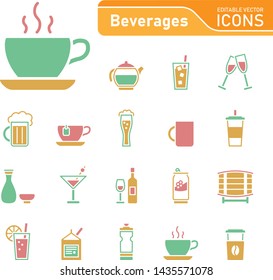 Drinks and Beverages icon set