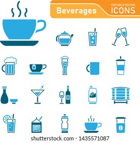 Drinks and Beverages icon set