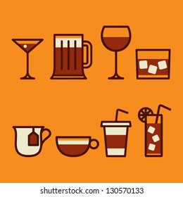 drinks & beverages icons set