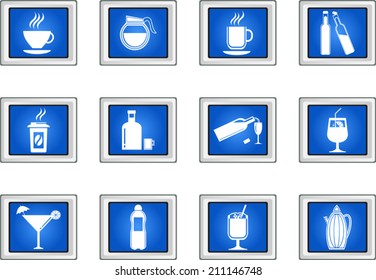 drinks & beverages icons set 