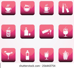 drinks & beverages icons set 