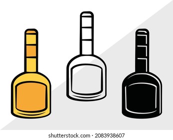 Drinks Bottle Printable Vector Illustration