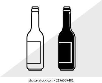Drinks Bottle SVG Printable Vector Illustration