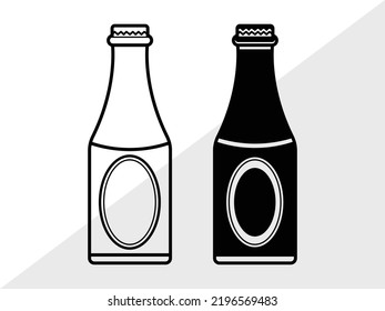 Ilustración de vectores imprimibles SVG de botellas de bebidas