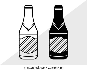 Drinks Bottle SVG Printable Vector Illustration