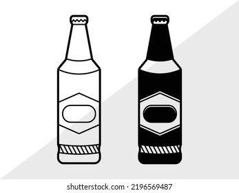 Drinks Bottle SVG Printable Vector Illustration