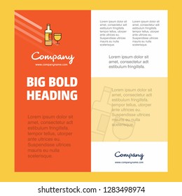 Drinks  Business Company Poster Template. with place for text and images. vector background