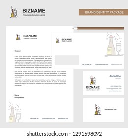 Drinks  Business Letterhead, Envelope and visiting Card Design vector template
