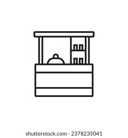 drinks cart icon vector template illustration logo design