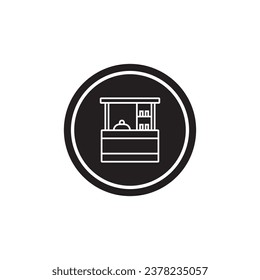 drinks cart icon vector template illustration logo design