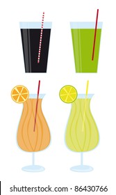 drinks cartoons isolated over white background. vector