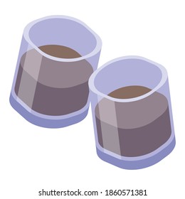 Drinks cheers icon. Isometric of drinks cheers vector icon for web design isolated on white background