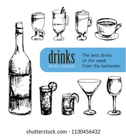 drinks, cocktails, menu
