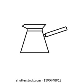 Drinks and Coffee Outline Icons. Coffee Maker  Flat Vector Illustration Isolated on White Background. Modern Symbol, Logo, Object
