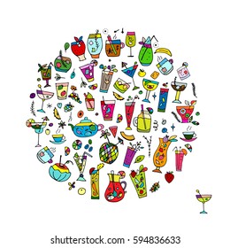 Drinks collection, sketch for your design