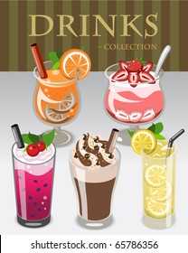 Drinks Collection Vector Illustration