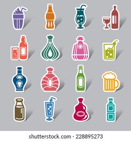 Drinks Color Icon Label
