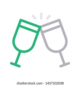 drinks color line vector icon