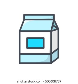 Drinks colored icon milk packet