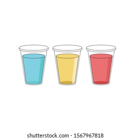 drinks colorful illustration design vector