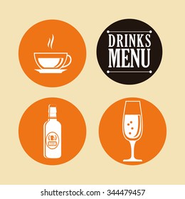  Drinks concept with collection  icons design, vector illustration 10 eps graphic.