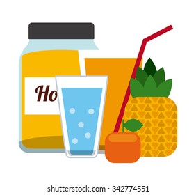 Drinks concept with glasses icons design, vector illustration 10 eps graphic