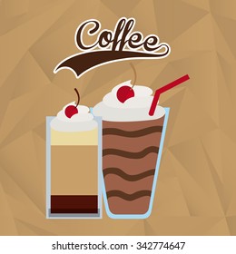 Drinks concept with glasses icons design, vector illustration 10 eps graphic