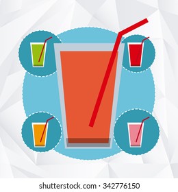 Drinks concept with glasses icons design, vector illustration 10 eps graphic