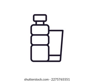 Drinks concept. Modern outline high quality illustration for banners, flyers and web sites. Editable stroke in trendy flat style. Line icon of drink