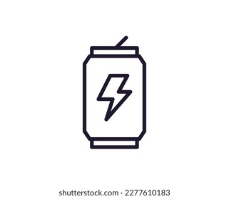 Drinks concept. Modern outline high quality illustration for banners, flyers and web sites. Editable stroke in trendy flat style. Line icon of drink