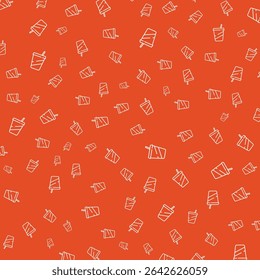 Drinks cup pattern. Restaurant menu background. Vector