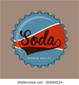 Drinks design over beige background, vector illustration