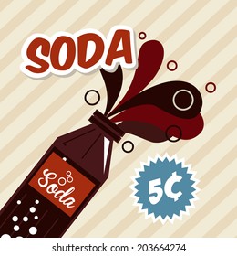 Drinks design over beige background, vector illustration