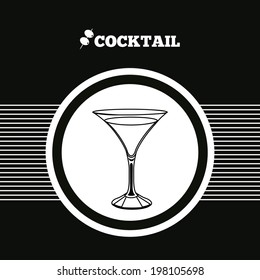 Drinks design over black background, vector illustration