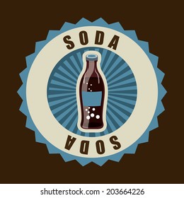 Drinks design over brown background, vector illustration