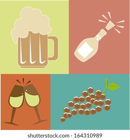 drinks  design over colors background vector illustration 