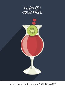 Drinks design over gray background, vector illustration