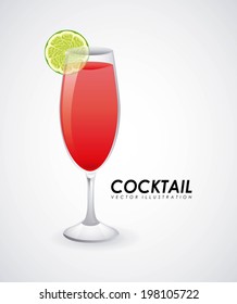 Drinks design over gray background, vector illustration
