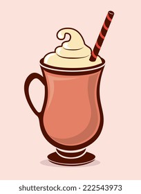 Drinks design over pink background,vector illustration