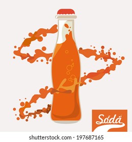 Drinks design over white background, vector illustration
