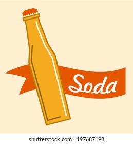 Drinks design over yellow background, vector illustration