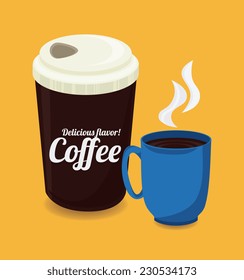 Drinks design over yellow background,vector illustration