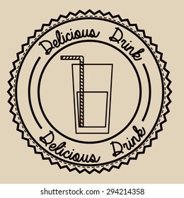 Drinks digital design, vector illustration eps 10