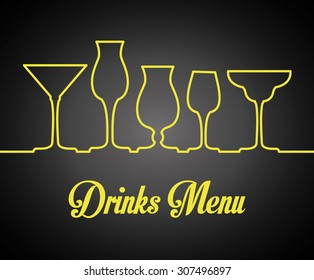 Drinks digital design, vector illustration eps 10.