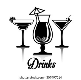 Drinks digital design, vector illustration eps 10.