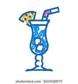 drinks disco party doodle icon sketch vector. drinks disco party sign. isolated symbol illustration