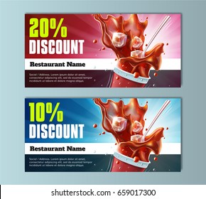 Drinks Discount Voucher Template