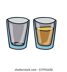 drinks drawing over white background vector illustration