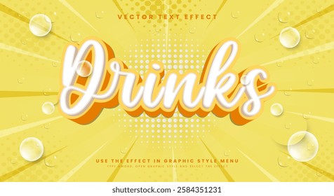 Drinks editable text effect Template Suitable for Tropical fruit theme