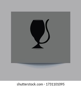 bebidas de vidrio. Imagen vectorial del icono de las gafas de champán. 